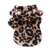 Hanoră pentru câini leopard Haină pentru câini cu glugă Hanooare pentru câini Pulover haină pentru câini ținute confortabile pentru câini Haine pentru câini de iarnă Jachete pentru câini