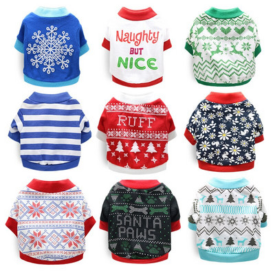 Hoodies za pse za kućne ljubimce Odjeća Mekana prozračna majica za male pse Blagdanska odjeća za pse Majice kratkih rukava za štence Mačke Kostim Pribor za kućne ljubimce