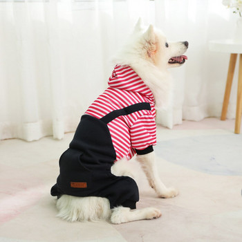 Ρούχα ρίγες για σκύλους κατοικίδιων ζώων για μικρά μεγάλα σκυλιά Καλοκαιρινό αναπνεύσιμο κουτάβι γάτα Βαμβακερή μπλούζα φούτερ Chihuahua