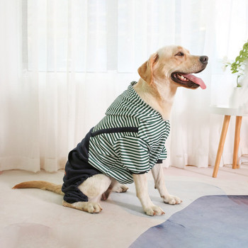Ρούχα ρίγες για σκύλους κατοικίδιων ζώων για μικρά μεγάλα σκυλιά Καλοκαιρινό αναπνεύσιμο κουτάβι γάτα Βαμβακερή μπλούζα φούτερ Chihuahua