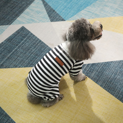 Oblečenie pre domáce zvieratá s pruhmi pre malých a veľkých psov, letné priedušné oblečenie pre šteniatka a mačky, bavlnená mikina, kostým čivavy