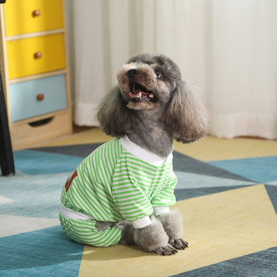 Oblečenie pre domáce zvieratá s pruhmi pre malých a veľkých psov, letné priedušné oblečenie pre šteniatka a mačky, bavlnená mikina, kostým čivavy