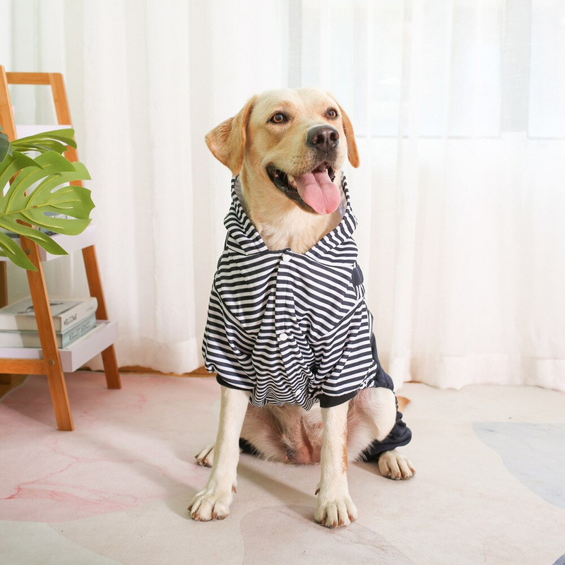 Oblečenie pre domáce zvieratá s pruhmi pre malých a veľkých psov, letné priedušné oblečenie pre šteniatka a mačky, bavlnená mikina, kostým čivavy