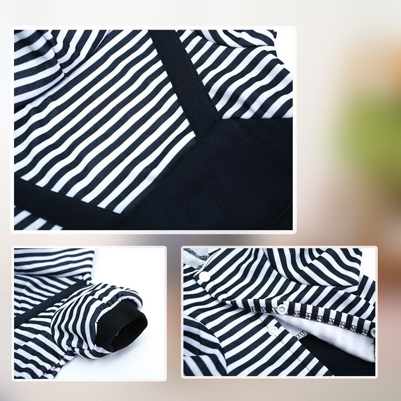 Oblečenie pre domáce zvieratá s pruhmi pre malých a veľkých psov, letné priedušné oblečenie pre šteniatka a mačky, bavlnená mikina, kostým čivavy