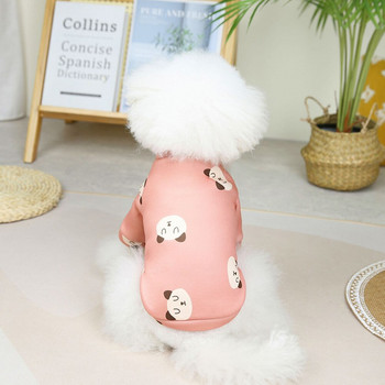 Καυτές εκπτώσεις Ροζ Ρούχα κατοικίδιων σκυλιών για γάτα Cute Bear Print Ρούχα με δύο πόδια Άνετα και αναπνεύσιμα ρούχα για γάτες Ρούχα για κουτάβι