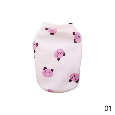 Akciós Rózsaszín kisállatkutya macskaruhák Aranyos medvenyomat Kétlábú ruhák Kényelmes és légáteresztő macskaruhák Kölyökruhák