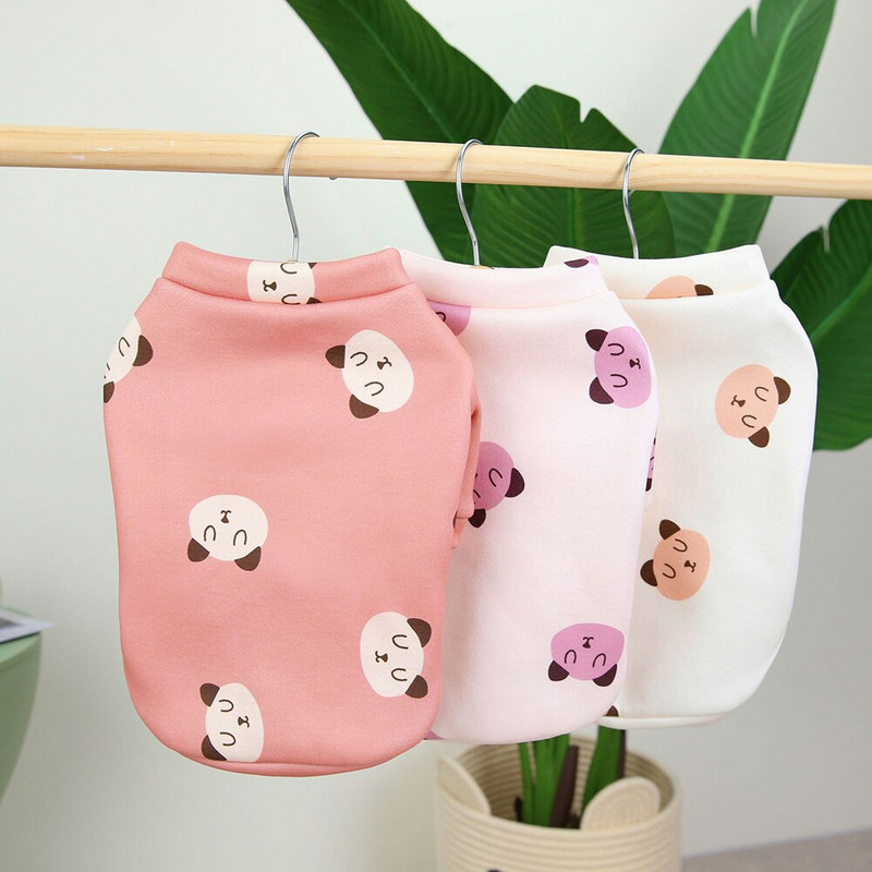 Akciós Rózsaszín kisállatkutya macskaruhák Aranyos medvenyomat Kétlábú ruhák Kényelmes és légáteresztő macskaruhák Kölyökruhák