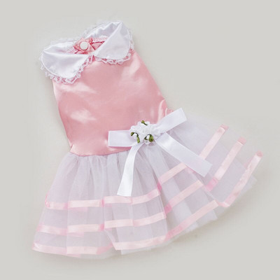 Jarné a letné pruhované princeznovské šaty s mašľou, sukne pre domáce zvieratá, oblečenie pre psov pre malé psy, dievčenské šaty, kostýmy pre šteniatka pre čivavu