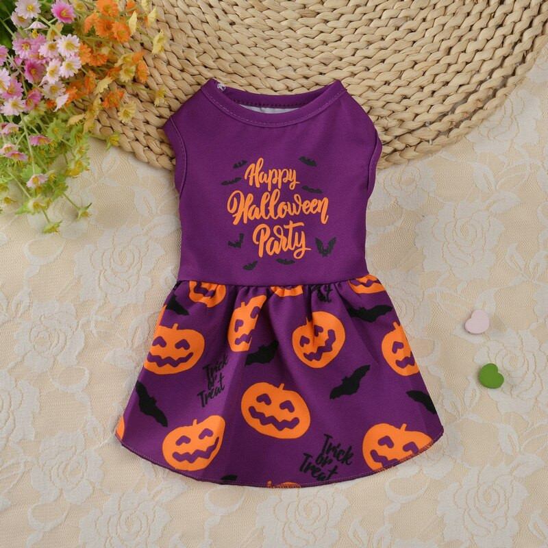 Haine haioase de Halloween pentru animale de companie pentru câini de talie mică rochie pentru animale de companie imprimată de Crăciun Chihuahua îmbrăcăminte pentru cățeluș costum Produse pentru animale de companie