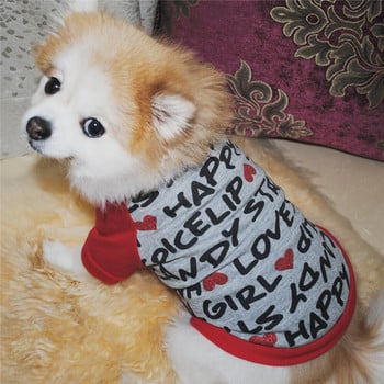 2023 Επιστολή με τυπωμένα ρούχα για κατοικίδια για σκύλους για κατοικίδια, μπλούζα σκύλου Chihuahua, βαμβακερά κοστούμια σκύλου για κουτάβι