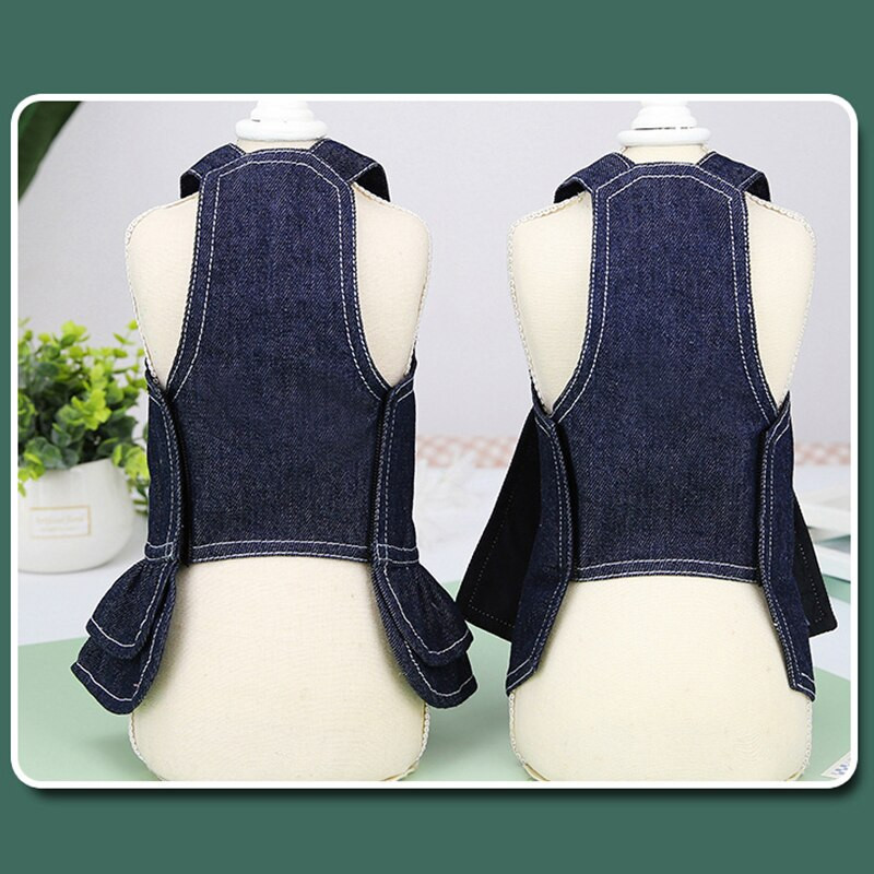 Džínsové šaty pre psov, džínsy, sukňa, jarné oblečenie pre domáce zvieratá, mačka, šteňa, oblečenie pre psov, tričko, vesta, vonkajšie vodítko pre psov, postroj na vodítko, kabát