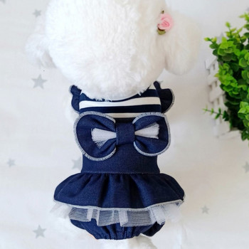 Πριγκίπισσα Dog Cat Jumpsuit Φόρεμα T-Shirt Φόρεμα με φιόγκο για κατοικίδια Φούστα για κατοικίδια Pet κουτάβι Φούστα φθινοπώρου/χειμώνα Ένδυση γάμου