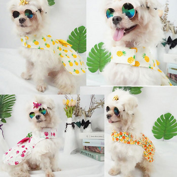 Καλοκαιρινό εμπριμέ βαμβακερό φόρεμα για σκύλους κατοικίδιων ζώων Χαριτωμένα φούστες πριγκίπισσας Φόρεμα για κατοικίδια Μικρά μεσαία σκυλιά Φούστα για σκύλους Νυφικά York Ρούχα YZL