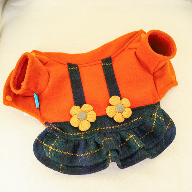 Villane seelik Sügis Talvine Soe Kleit Koerariided Disainer Armas Lemmik Kaunistus Kutsika Kasukas Väike Koer Riided Chihuahua Yorkshire