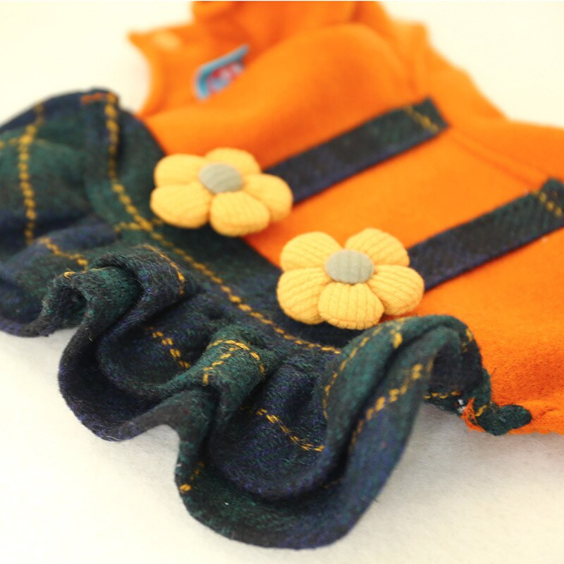 Villane seelik Sügis Talvine Soe Kleit Koerariided Disainer Armas Lemmik Kaunistus Kutsika Kasukas Väike Koer Riided Chihuahua Yorkshire