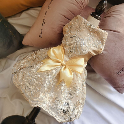 Vasariniai drabužiai naminiams gyvūnėliams Taškinė šunų suknelė šunims Sijonas Vasaros princesės šunų vestuvinės suknelės Jorko drabužiai šunims Sijonai naminių kačių suknelė