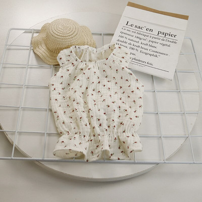 Uus armas karu lemmiklooma kleit Suvine Ins Katkised lilled karu kassi riided šnautser koduriided elastsed pitsid tüdrukute koera riided