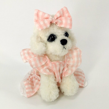 Όμορφα καρό σκυλί Ζαρτιέρες Pet Summer Dog φούστα δαντέλα Teddy Pomeranian Πριγκίπισσα Φούστα Κουτάβι Χαριτωμένο φόρεμα χορού XS-XL