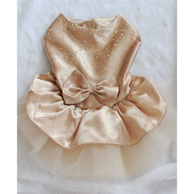 Roztomilé šaty pre psov, šteniatko, gázová sukňa s mašľou, flitrovaná princezná, oblečenie pre domáce zvieratá, potreby pre psov, svadobné šaty pre domáce zvieratá, pudel