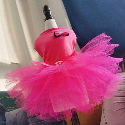 Roztomilé šaty pre psov, šteniatko, gázová sukňa s mašľou, flitrovaná princezná, oblečenie pre domáce zvieratá, potreby pre psov, svadobné šaty pre domáce zvieratá, pudel