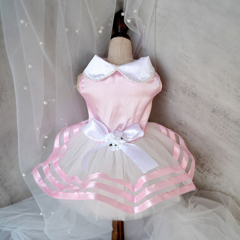 Roztomilé šaty pre psov, šteniatko, gázová sukňa s mašľou, flitrovaná princezná, oblečenie pre domáce zvieratá, potreby pre psov, svadobné šaty pre domáce zvieratá, pudel