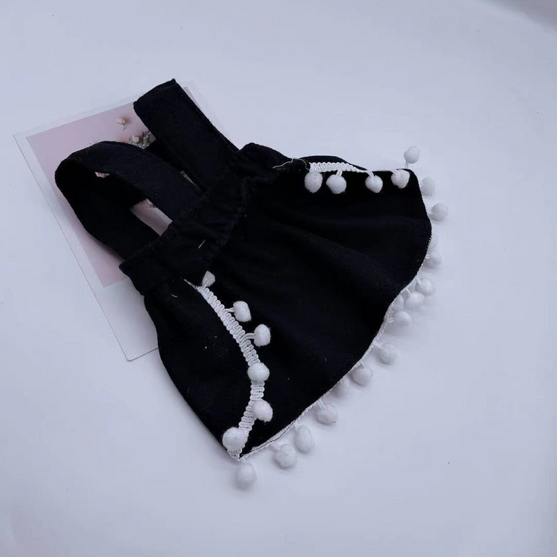 Jesenná a zimná sukňa na remienok pre psov Čierna vlnená sukňa s plyšovým ...psom Bišonom, yorkshirskou mačkou, sukňa na remienok, šaty, dámska sukňa, oblečenie pre šteniatka a psy