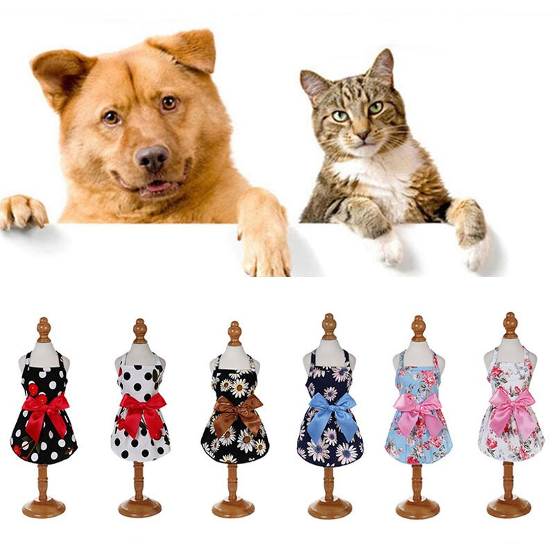 Καλοκαιρινό φόρεμα για σκύλους Μικρό λουλουδάτο φόρεμα για σκύλους πριγκίπισσας για σκύλους Φούστα καλοκαιρινά νυφικά για σκύλους πριγκίπισσας York ρούχα Φόρεμα για κατοικίδια