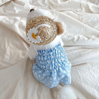 Star Print Koerariided Lemmiklooma lilla Printsessi seelik Kaisu suveriided Kutsikakleit kui karu õhuke pullover Lemmikloomatooted