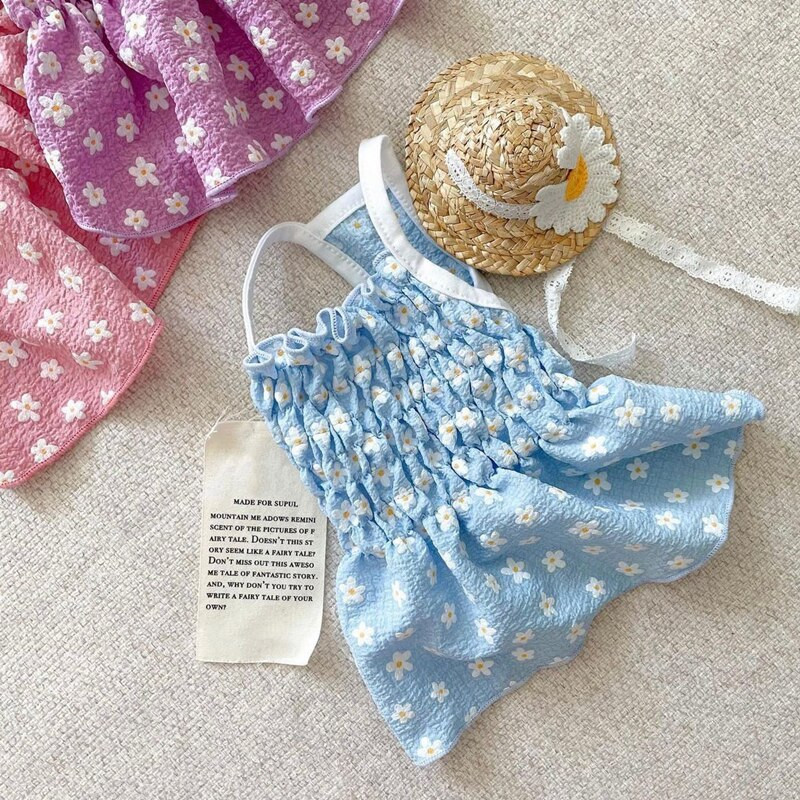 Star Print Koerariided Lemmiklooma lilla Printsessi seelik Kaisu suveriided Kutsikakleit kui karu õhuke pullover Lemmikloomatooted