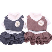 Animal de companie Rochie pentru pisici Hanorac pentru animale de companie Design cu flori Haina pentru caine de companie Jacheta pentru catel Imbracaminte de toamna 4 marimi