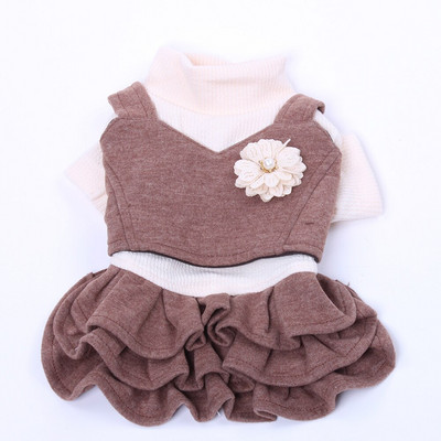 Animal de companie Rochie pentru pisici Hanorac pentru animale de companie Design cu flori Haina pentru caine de companie Jacheta pentru catel Imbracaminte de toamna 4 marimi