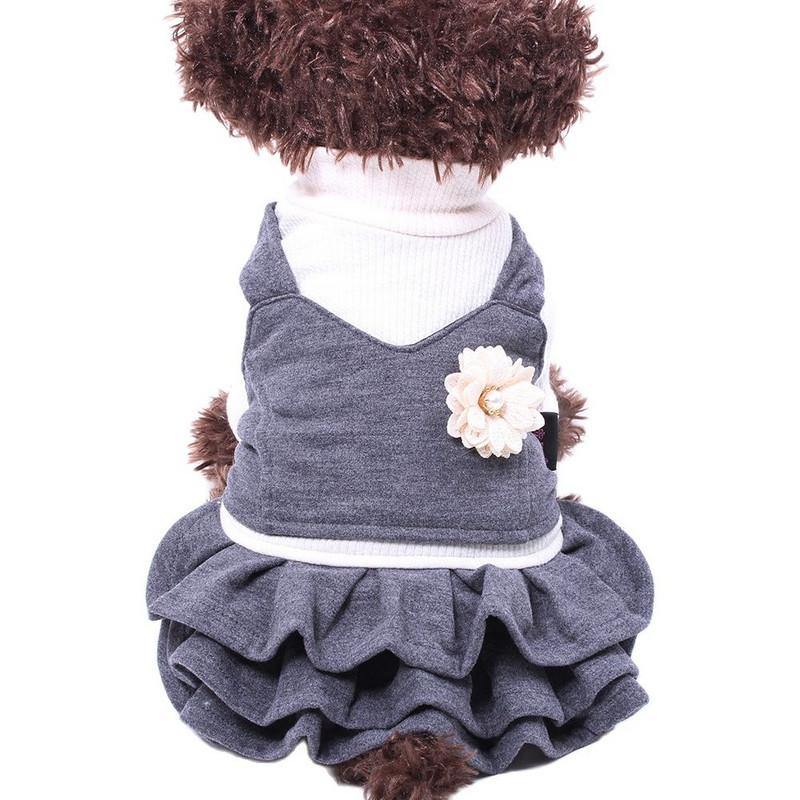 Animal de companie Rochie pentru pisici Hanorac pentru animale de companie Design cu flori Haina pentru caine de companie Jacheta pentru catel Imbracaminte de toamna 4 marimi