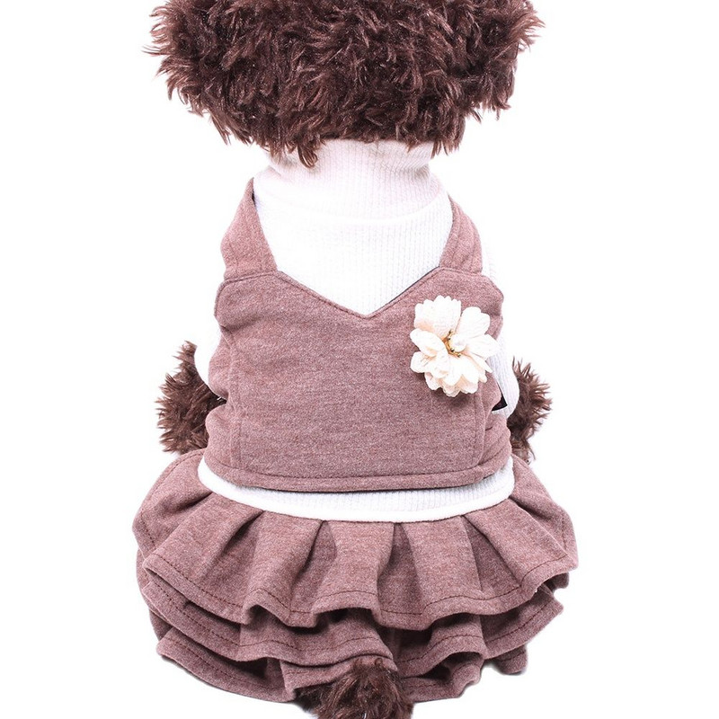 Animal de companie Rochie pentru pisici Hanorac pentru animale de companie Design cu flori Haina pentru caine de companie Jacheta pentru catel Imbracaminte de toamna 4 marimi