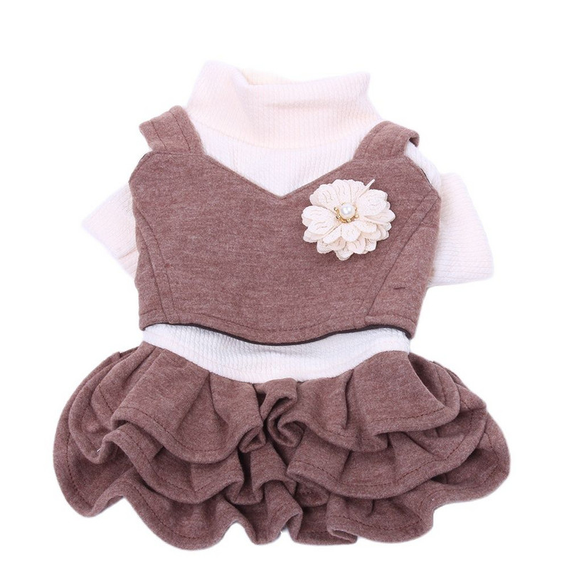 Animal de companie Rochie pentru pisici Hanorac pentru animale de companie Design cu flori Haina pentru caine de companie Jacheta pentru catel Imbracaminte de toamna 4 marimi