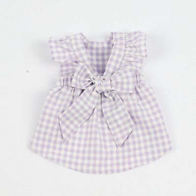 Kockovaná mašľová sukňa Oblečenie pre domáce zvieratá Oblečenie pre mačky a psy Šaty pre plyšových bišonov Sukňa pre mačky Oblečenie pre dievčatá so psami Šaty pre šteniatka Oblečenie pre dievčatá so šteniatkami