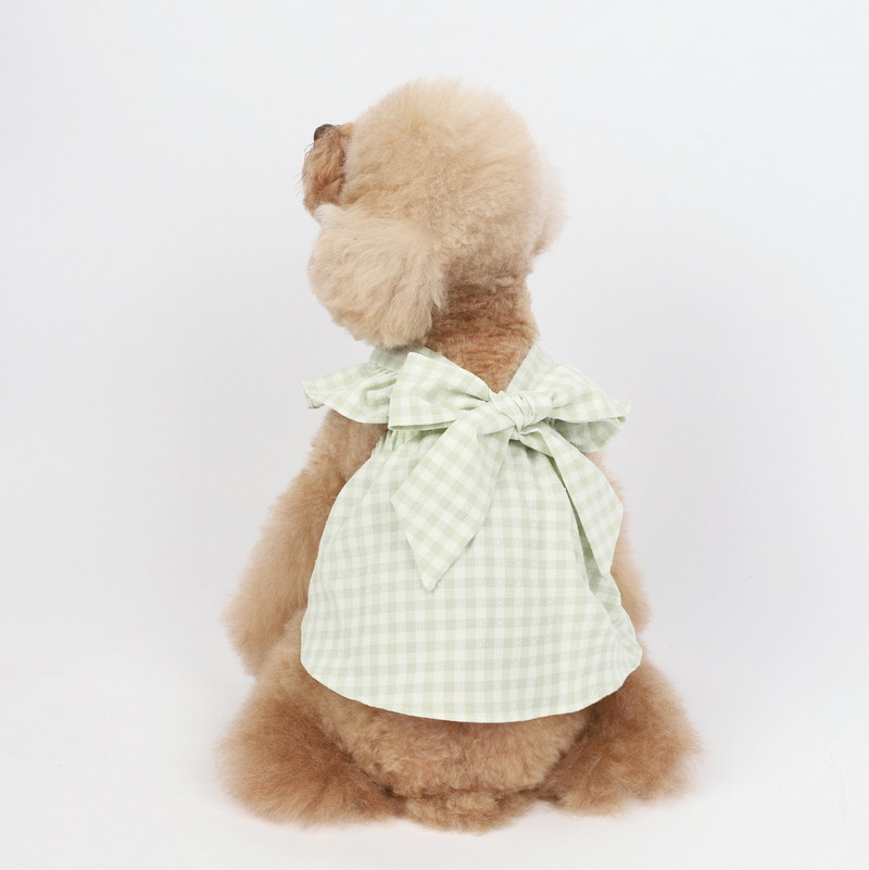 Kockovaná mašľová sukňa Oblečenie pre domáce zvieratá Oblečenie pre mačky a psy Šaty pre plyšových bišonov Sukňa pre mačky Oblečenie pre dievčatá so psami Šaty pre šteniatka Oblečenie pre dievčatá so šteniatkami