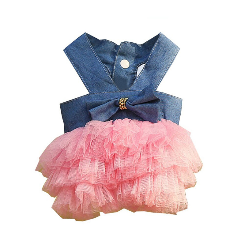 Armsad koerakleidid Triibuline võrk kutsikaselik Lemmikprintsess Kleidid Suveriided Koerarõivad Koerte kleidid koertele kassidele