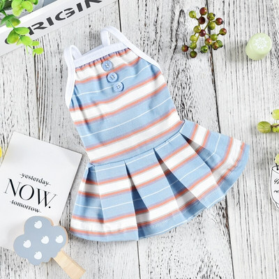 Triibuline kutsika suveriided roosa sinine lemmikloomakleit väikesele kassile looma XS XXL chihuahua prantsuse buldog XXL tüdruku poisi ülikonna aksessuaar