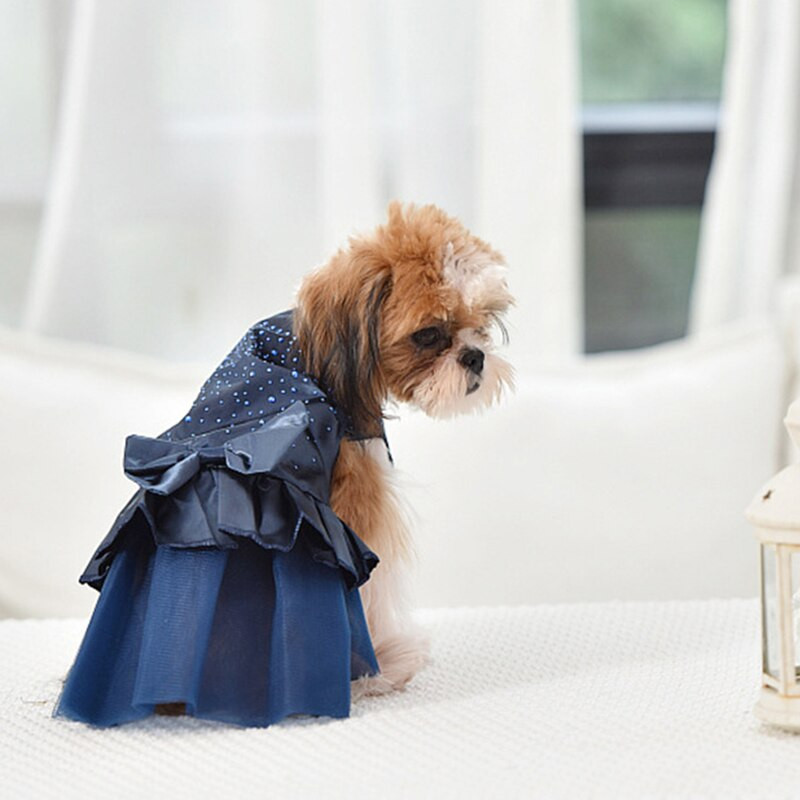 2022 haine pentru câini rochie de prințesă rochie strasuri strălucitoare din tifon pentru câini de talie mică, mijlocie, fundă minunată, fustă bichon chihuahua