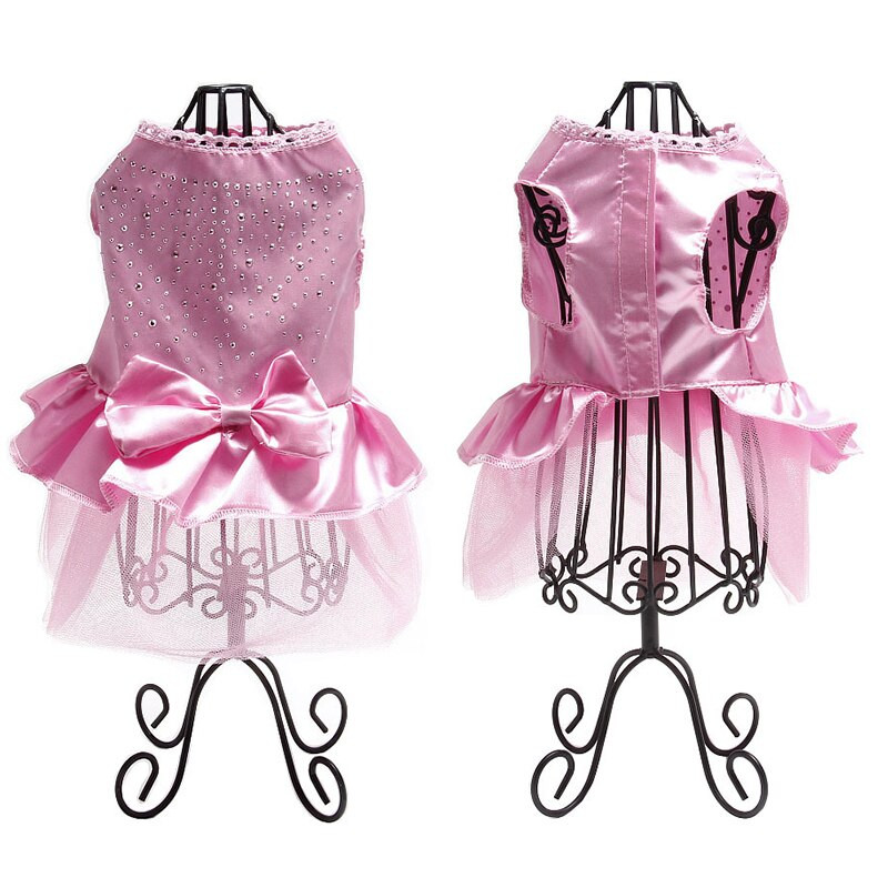 2022 haine pentru câini rochie de prințesă rochie strasuri strălucitoare din tifon pentru câini de talie mică, mijlocie, fundă minunată, fustă bichon chihuahua