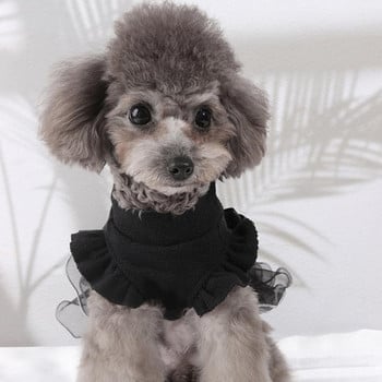 Ρούχα βολάν για σκύλους Αναπνεύσιμο φόρεμα για κατοικίδια Κομψά Ρούχα Puppy Princess με μεγάλο φιόγκο για την καθημερινή ζωή