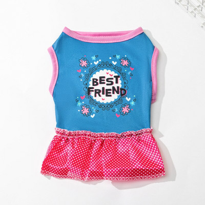 Graži šunų suknelė mažiems šunims Čihuahua mopso drabužiai Miela princesės suknelė šuniuko liemenė sijonas madingi nėrinių dizainai šunų drabužiai