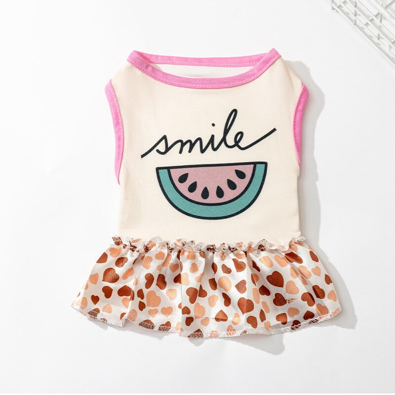 Graži šunų suknelė mažiems šunims Čihuahua mopso drabužiai Miela princesės suknelė šuniuko liemenė sijonas madingi nėrinių dizainai šunų drabužiai