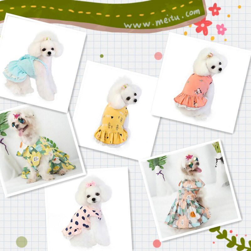 Haine pentru câini dulci pentru animale de companie Rochie pentru cățeluș Fusta minunată pentru animale de companie Rochii pentru pisoi Îmbrăcăminte pentru pisici Produse pentru animale de companie pentru Chihuahua Bulldog francez