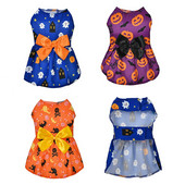 Rochie pentru câini de Crăciun Fusta prințesă florală mică Rochie pentru câini Fusta Halloween prințesă pentru câine Rochii de mireasă pentru animale de companie Rochie cu fundă