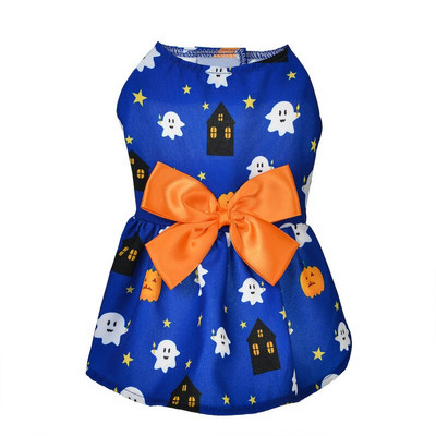 Rochie pentru câini de Crăciun Fusta prințesă florală mică Rochie pentru câini Fusta Halloween prințesă pentru câine Rochii de mireasă pentru animale de companie Rochie cu fundă