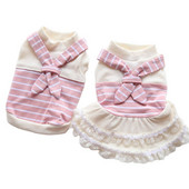 Haljina/majica za pse i mačke Dizajn prugastog šala Majica za štene za kućne ljubimce Proljetna/ljetna odjeća