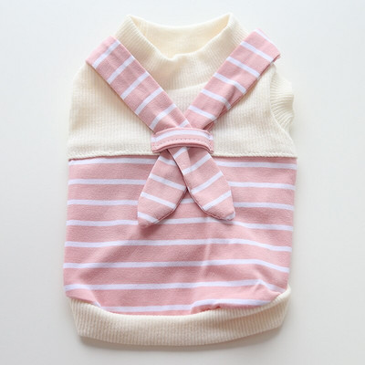 Haljina/majica za pse i mačke Dizajn prugastog šala Majica za štene za kućne ljubimce Proljetna/ljetna odjeća