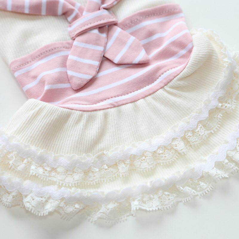 Haljina/majica za pse i mačke Dizajn prugastog šala Majica za štene za kućne ljubimce Proljetna/ljetna odjeća