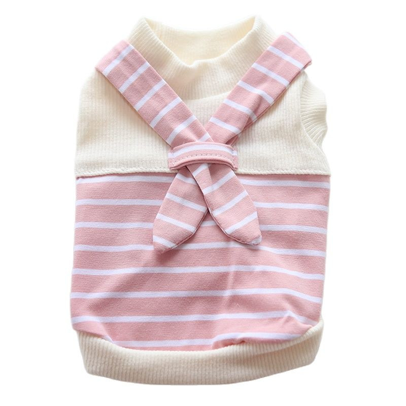 Haljina/majica za pse i mačke Dizajn prugastog šala Majica za štene za kućne ljubimce Proljetna/ljetna odjeća